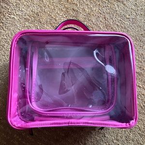 Calpak large clear cosmetics case